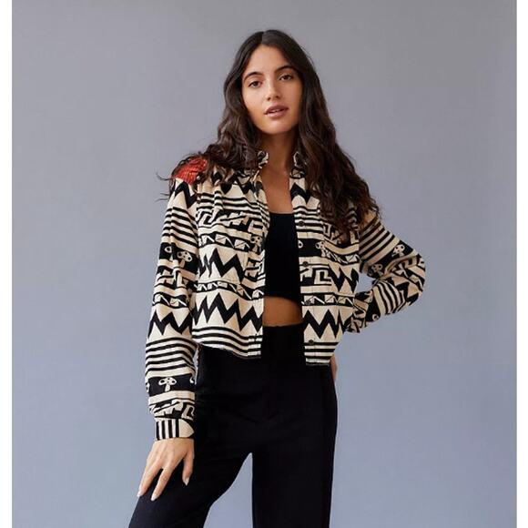 Urban Outfitters Tops - Urban Outfitters Tripped Up‎ Button Up Shirt Mushroom Frayed Hem Festival Large